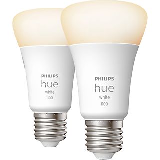 PHILIPS HUE White Doppelpack E27 - LED Lampe (Weiss)