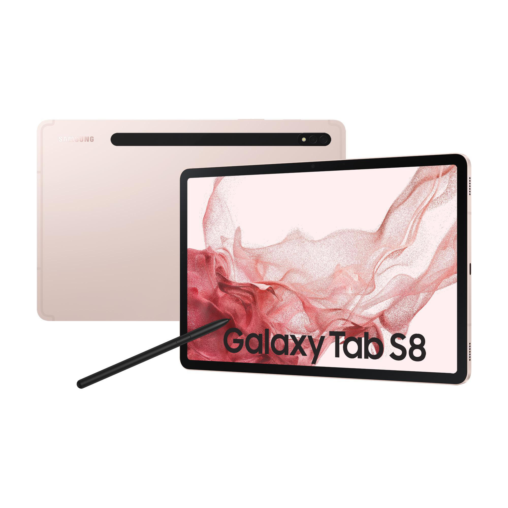SAMSUNG Galaxy Tab S8 Wi-Fi, inklusive S-Pen, Tablet, 128 GB, 11 Zoll, Pink Gold