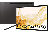 SAMSUNG Galaxy Tab S8+ 5G, inklusive S-Pen, Tablet, 256 GB, 12,4 Zoll, Graphite