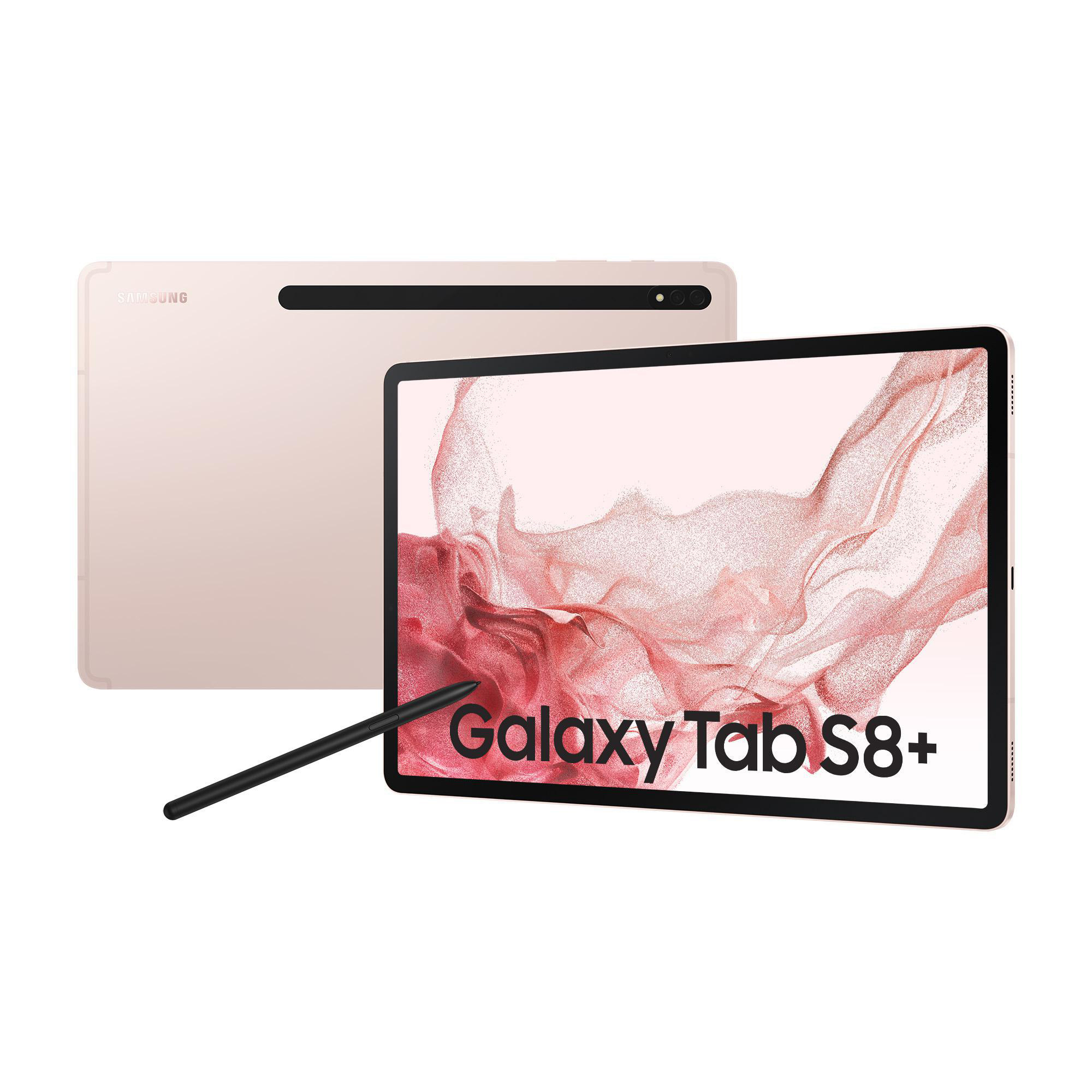 SAMSUNG Galaxy Tab S8+ Wi-Fi, inklusive S-Pen, Tablet, 256 GB, 12,4 Zoll, Pink Gold