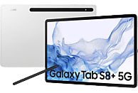 SAMSUNG Galaxy Tab S8+ 5G, Tablet, 256 GB, 12,4 Zoll, Silver
