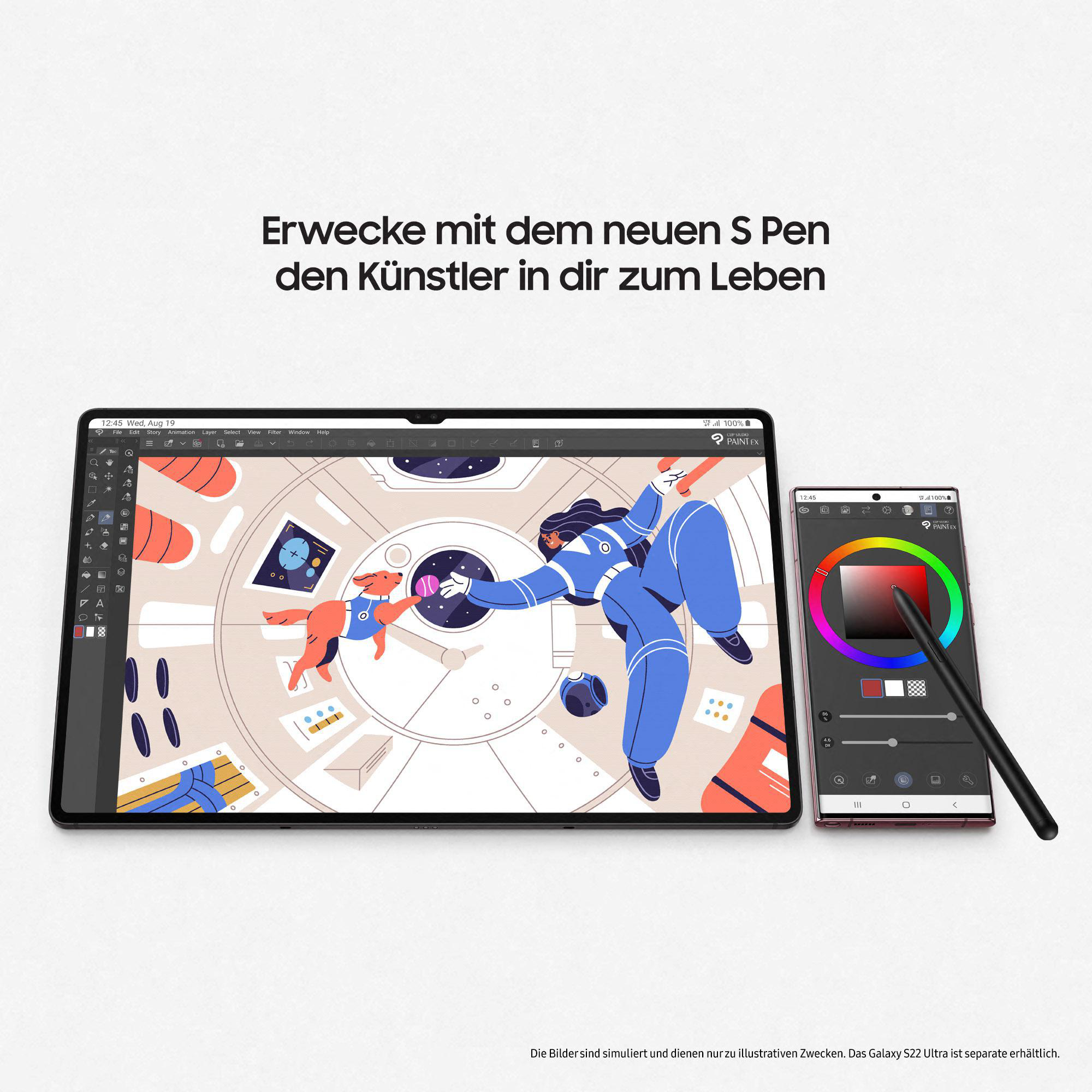 Wi-Fi, S-Pen, Ultra GB, Tab Graphite S8 SAMSUNG 256 14,6 Galaxy Tablet, inklusive Zoll,