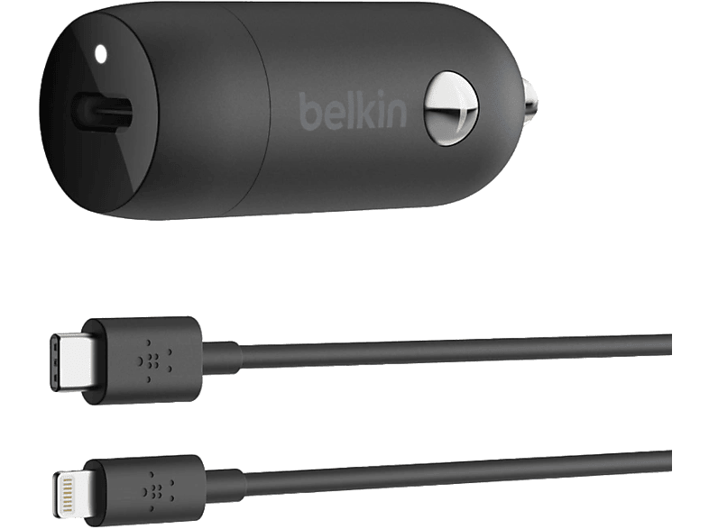 BELKIN 20W Autolader + Lightning-naar-USB-C