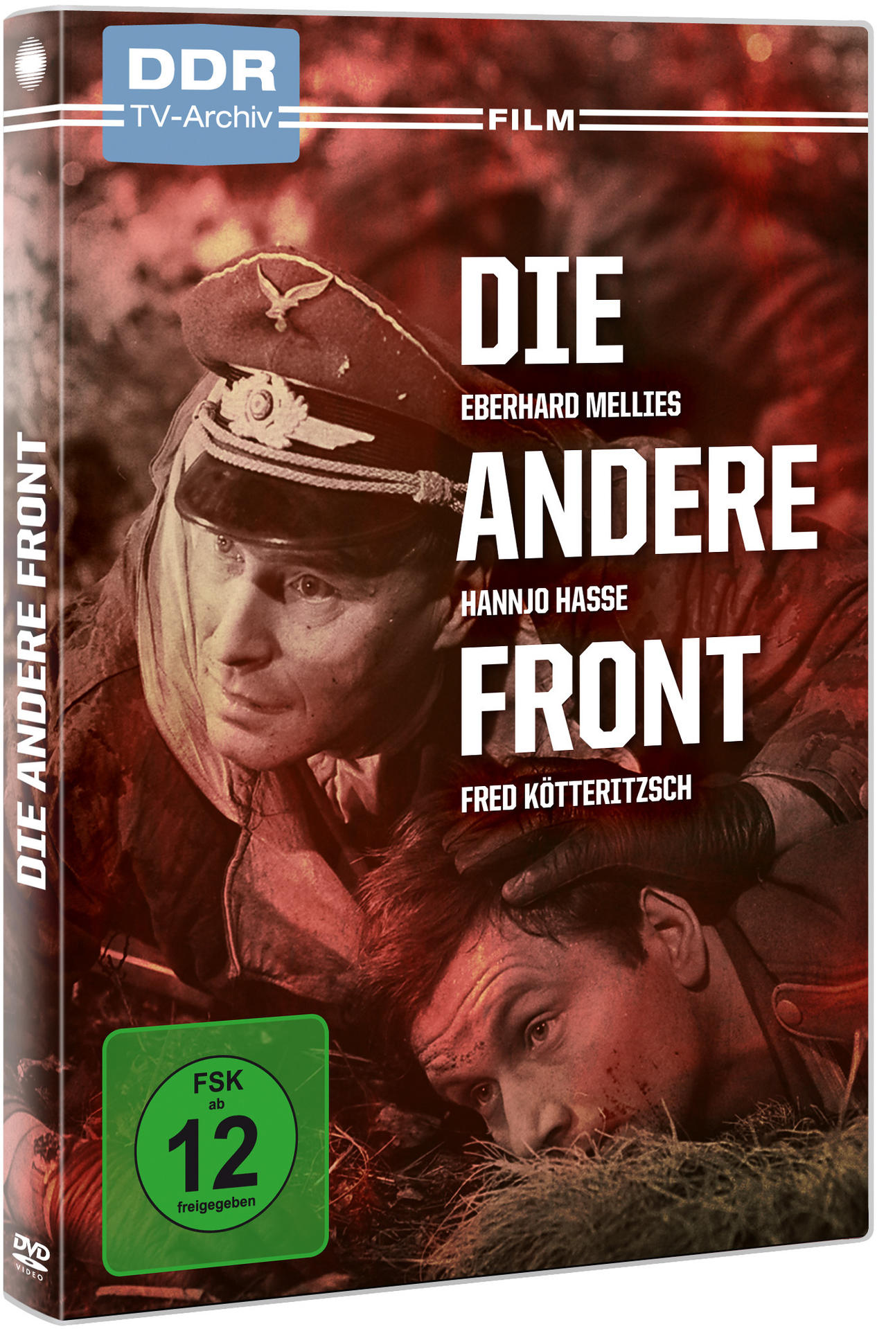 DVD-Cover mit zwei Männern aus einem WWII-Film. Ein Mann in Uniform, ein anderer liegt am Boden.