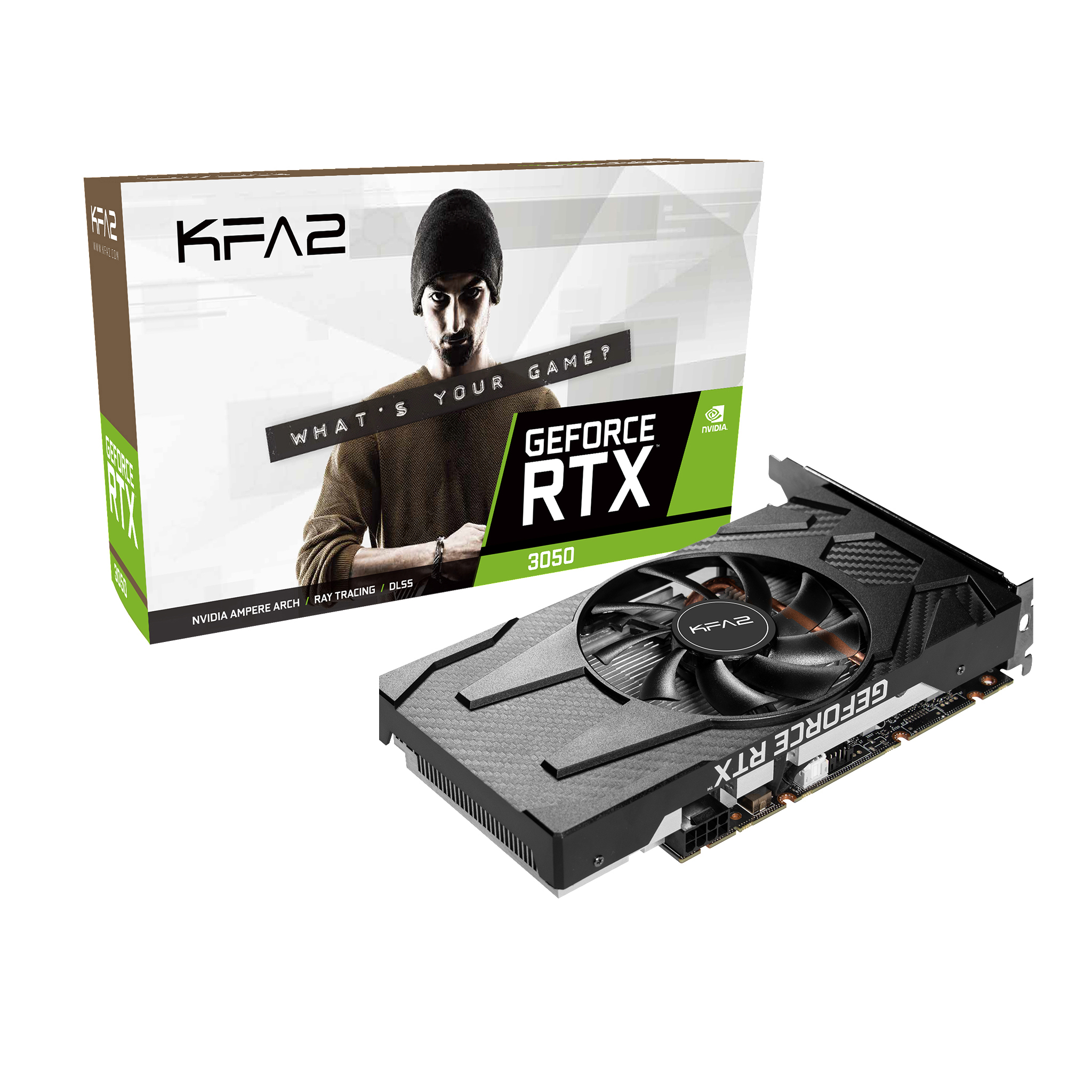 KFA2 GeForce RTX™ 3050 1-Click OC 8GB (35NSL8MD6ZOK) (NVIDIA, Grafikkarte)