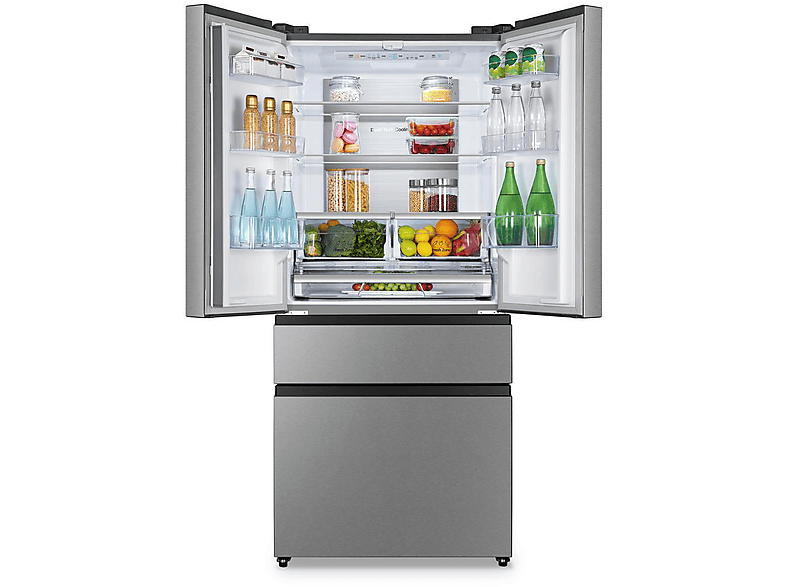 HISENSE RF540N4SBI2 French Door (480 l, E, 1817 mm hoch, Grau)