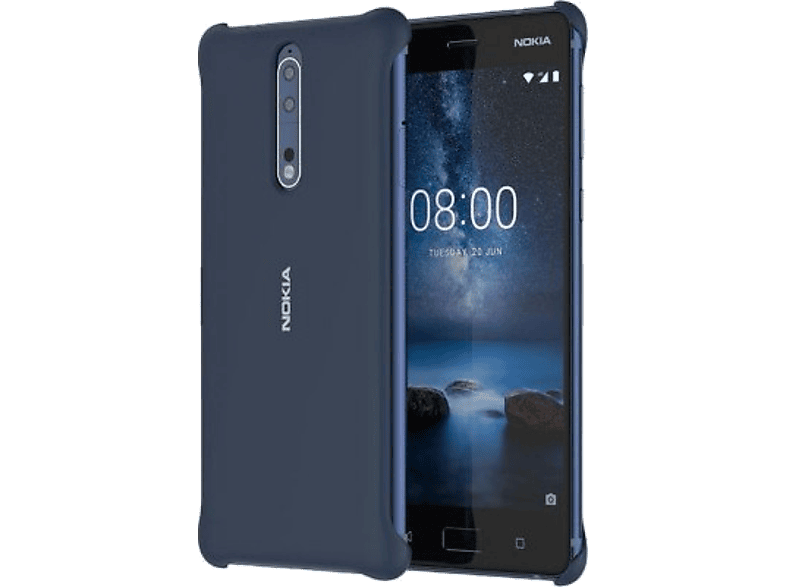 Nokia Soft Touch Case Voor Nokia 8 Blauw