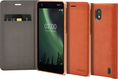 Nokia Slim Flip Case Voor 2 Bruin