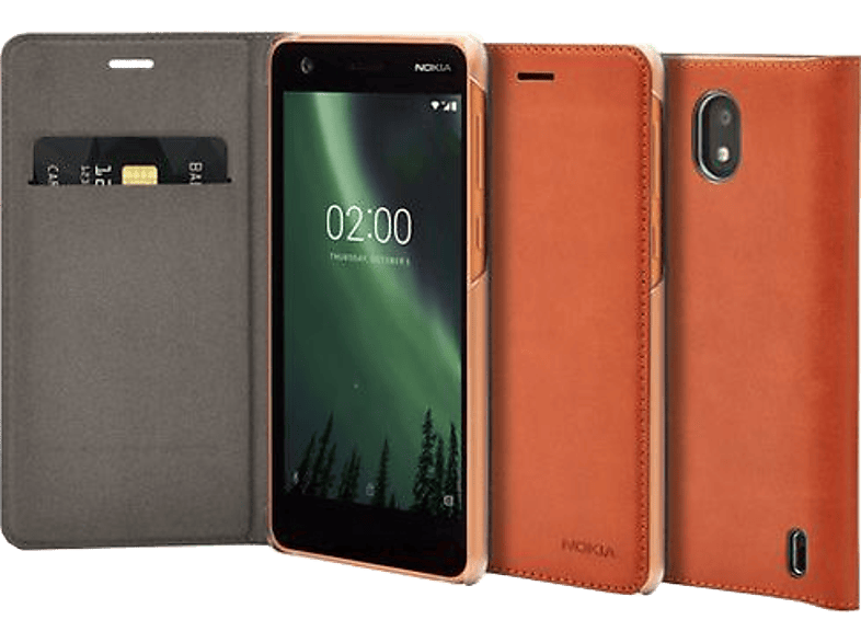 Nokia Slim Flip Case Voor Nokia 2 Bruin