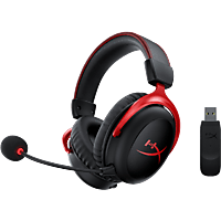 HYPERX Gaming Headset Cloud II Wireless, Over-Ear, 7.1 Surround, USB, 60 Ohm, Rot