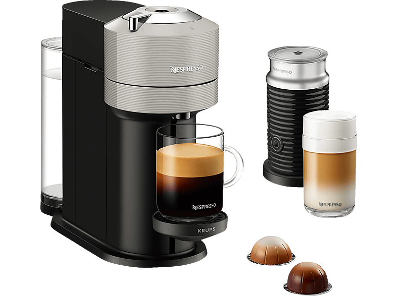 KRUPS Kapselmaschine Light Grey/Schwarz Nespresso