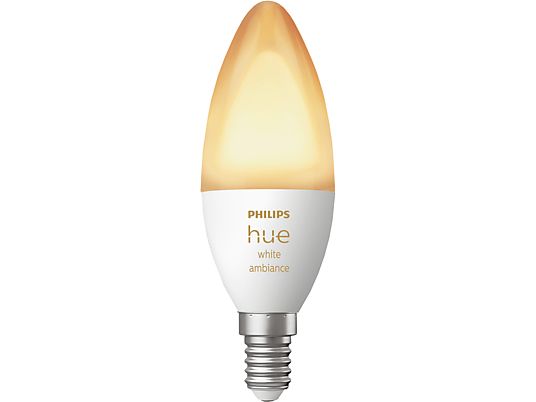 PHILIPS HUE White Ambiance Einzelpack E14 - LED Lampe (Weiss)