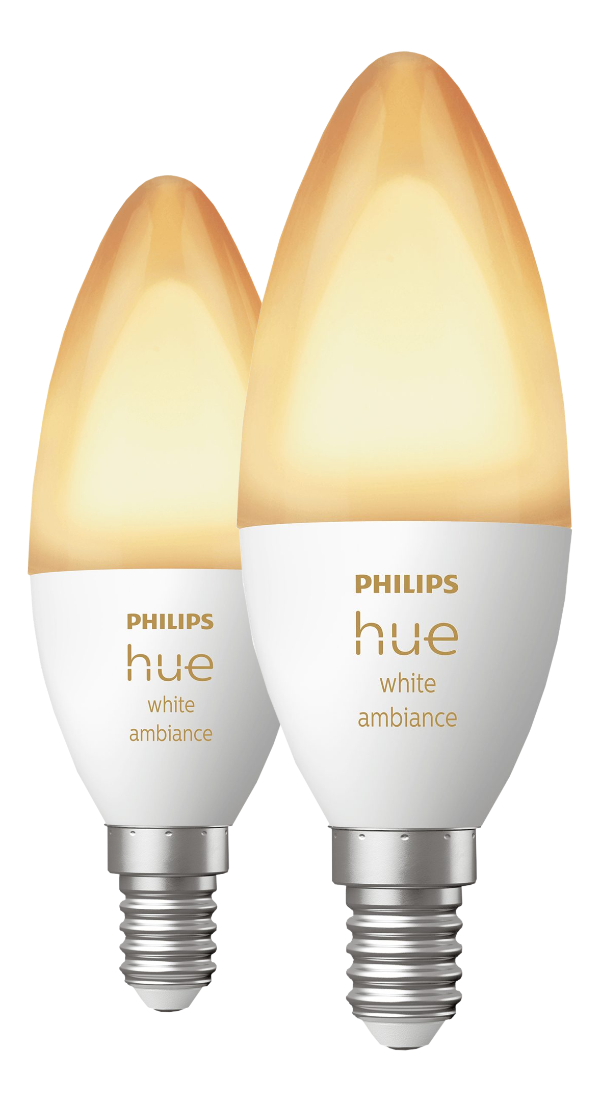 PHILIPS HUE White Ambiance pack de 2 E14 - Lampe LED (Blanc)
