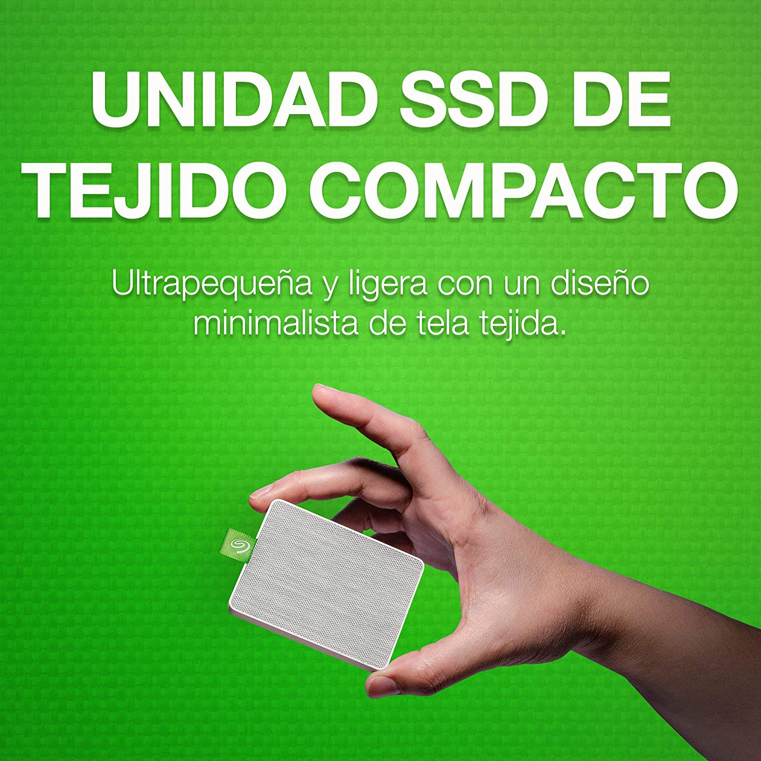 Disco duro externo 1 TB - Seagate Ultra Touch SSD STJW1000400, SSD, 2.5", USB-C, 400 MB/s, Blanco