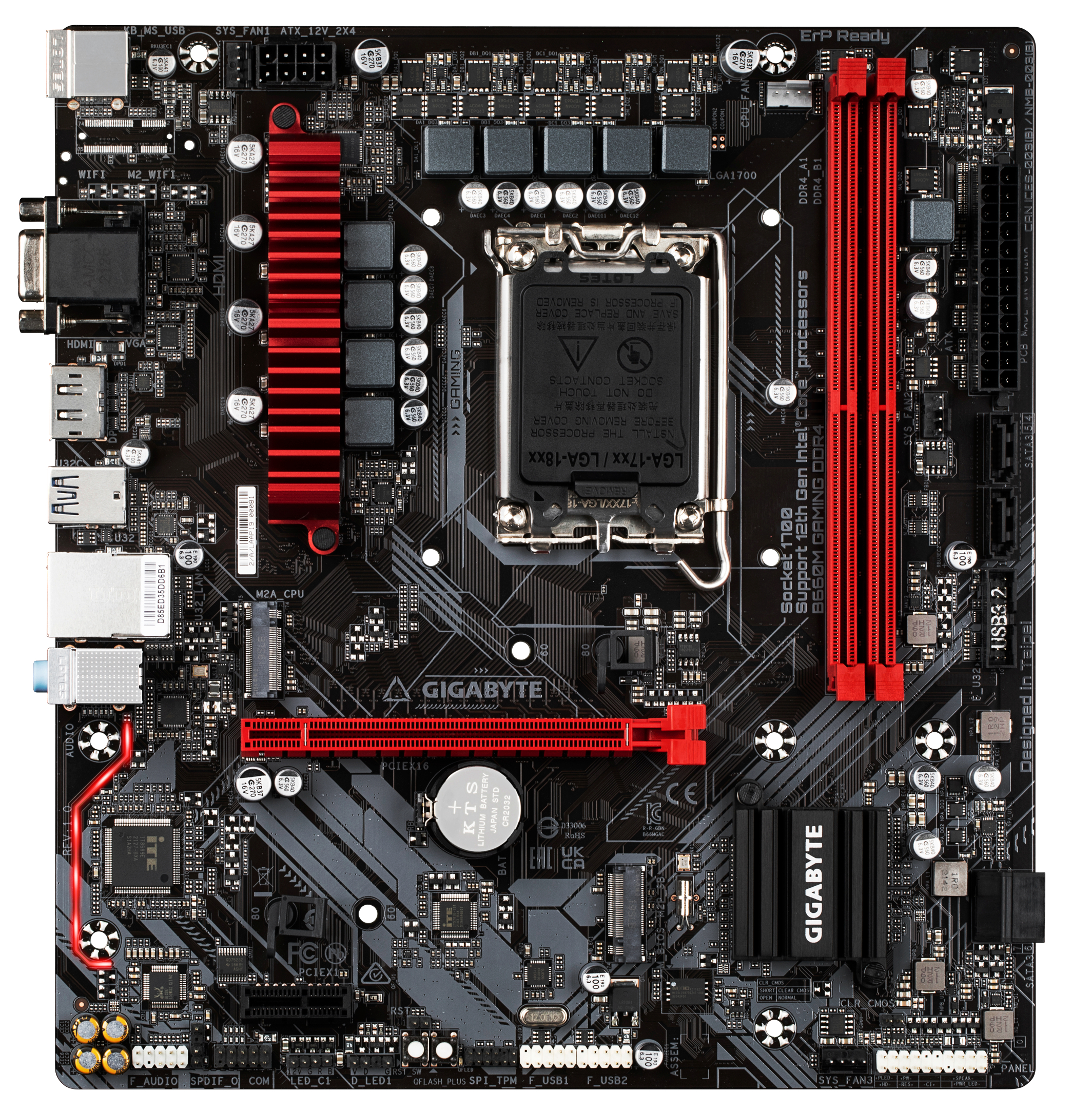 GIGABYTE B660M GAMING DDR4 Mainboard Mehrfarbig