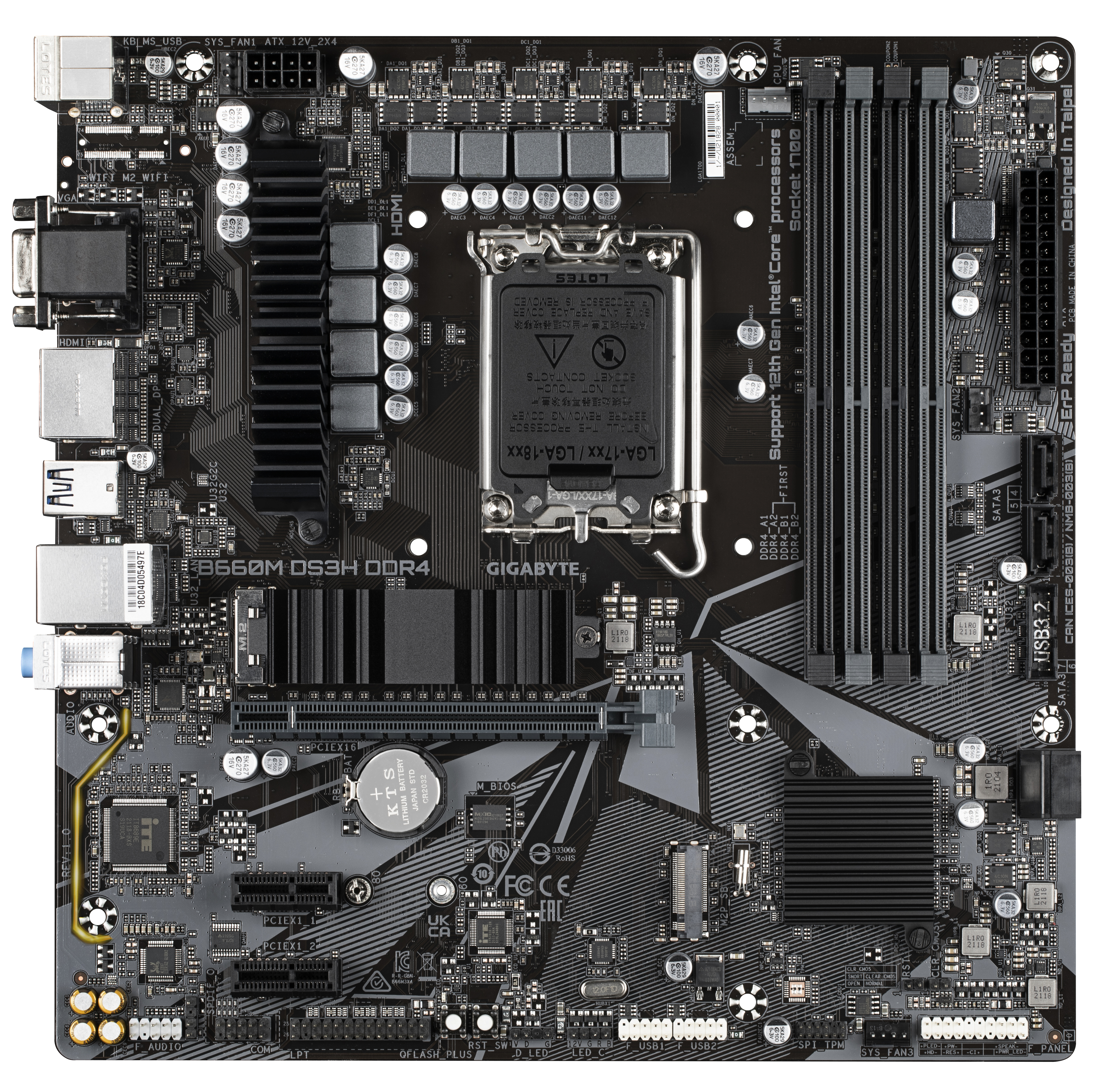 GIGABYTE B660M DS3H DDR4 Mainboard Mehrfarbig
