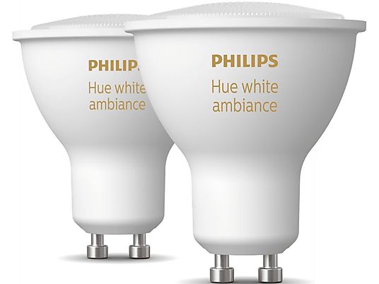 PHILIPS HUE White Ambiance Confezione doppia GU10 - Lampada LED (Bianco)