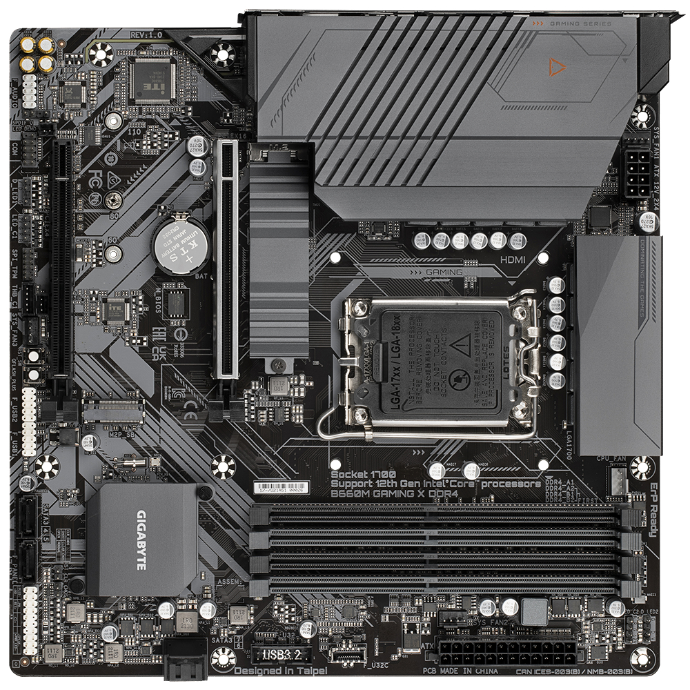 GIGABYTE B660M GAMING X DDR4 Mainboard Mehrfarbig