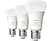 PHILIPS HUE White Ambiance pack de 3 E27 - Lampe LED (Blanc)