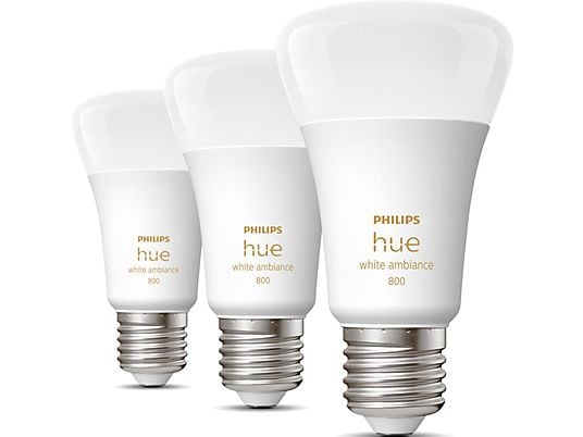 PHILIPS HUE White Ambiance 3er-Pack E27 - LED Lampe (Weiss)