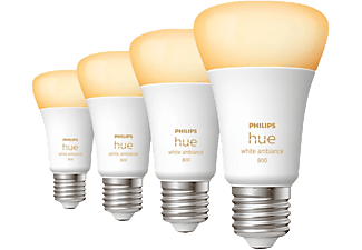 PHILIPS HUE White Ambiance 4er-Pack E27 - LED Lampe (Weiss)