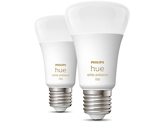 PHILIPS HUE White Ambiance Doppelpack E27 - LED Lampe (Weiss)