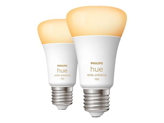 PHILIPS HUE White Ambiance Doppelpack E27 - LED Lampe (Weiss)