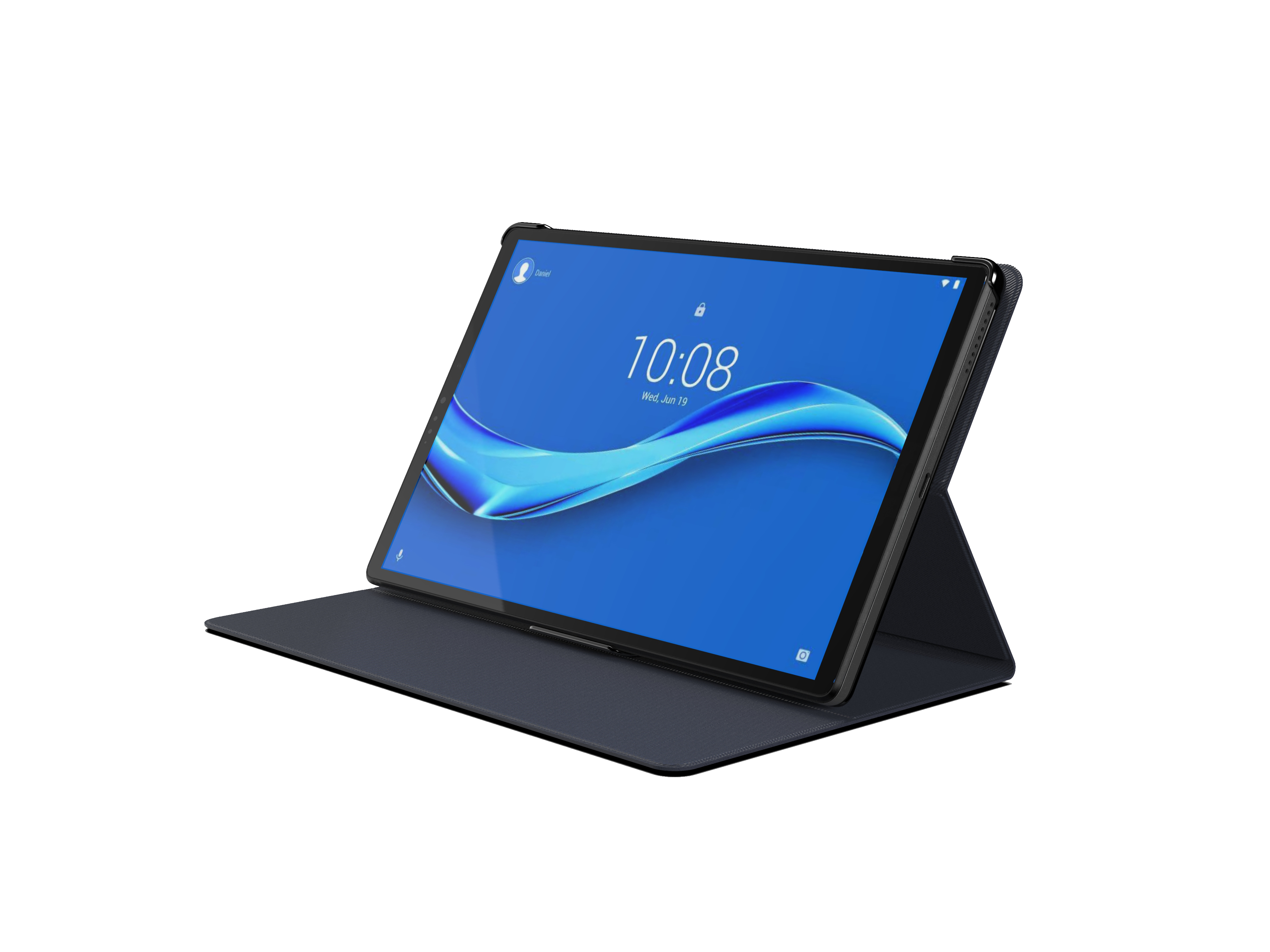 LENOVO ZG38C03033 2ND Folio Tablethülle Bookcover für Lenovo Polykarbonat, Microfaser, Thermoplastisches Polyurethan, Schwarz