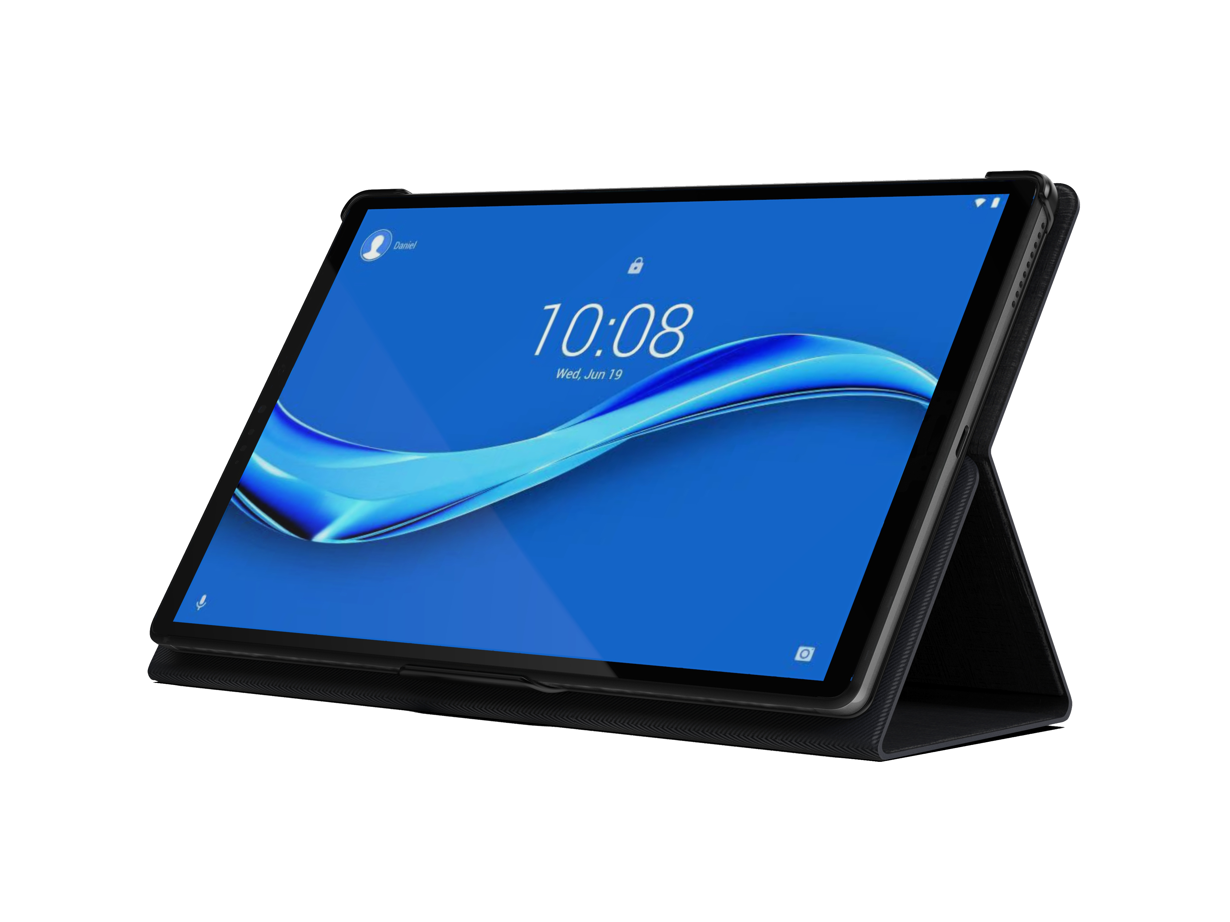 LENOVO ZG38C03033 2ND Folio Tablethülle Bookcover für Lenovo Polykarbonat, Microfaser, Thermoplastisches Polyurethan, Schwarz