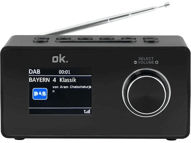 OK. Dab+ Radio Zwart (ocr 430-b)