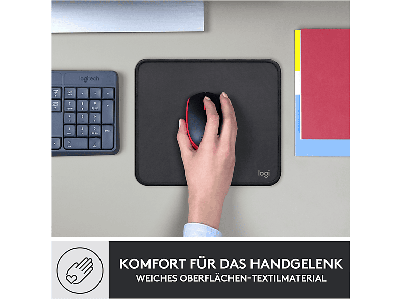 LOGITECH Mousepad Studio Series, 200 x 230 mm, Grafit; Mauspad — Foto 5 von 5