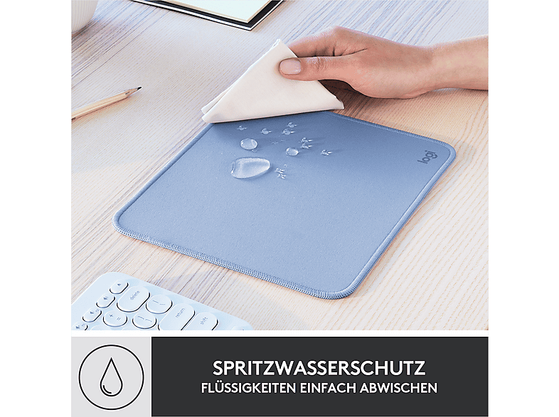 LOGITECH Mousepad Studio Series, 200 x 230 mm, Blaugrau; Mauspad — Foto 2 von 5