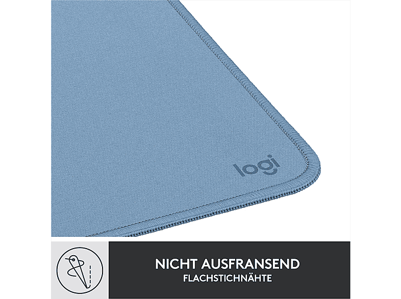 LOGITECH Mousepad Studio Series, 200 x 230 mm, Blaugrau; Mauspad — Foto 4 von 5