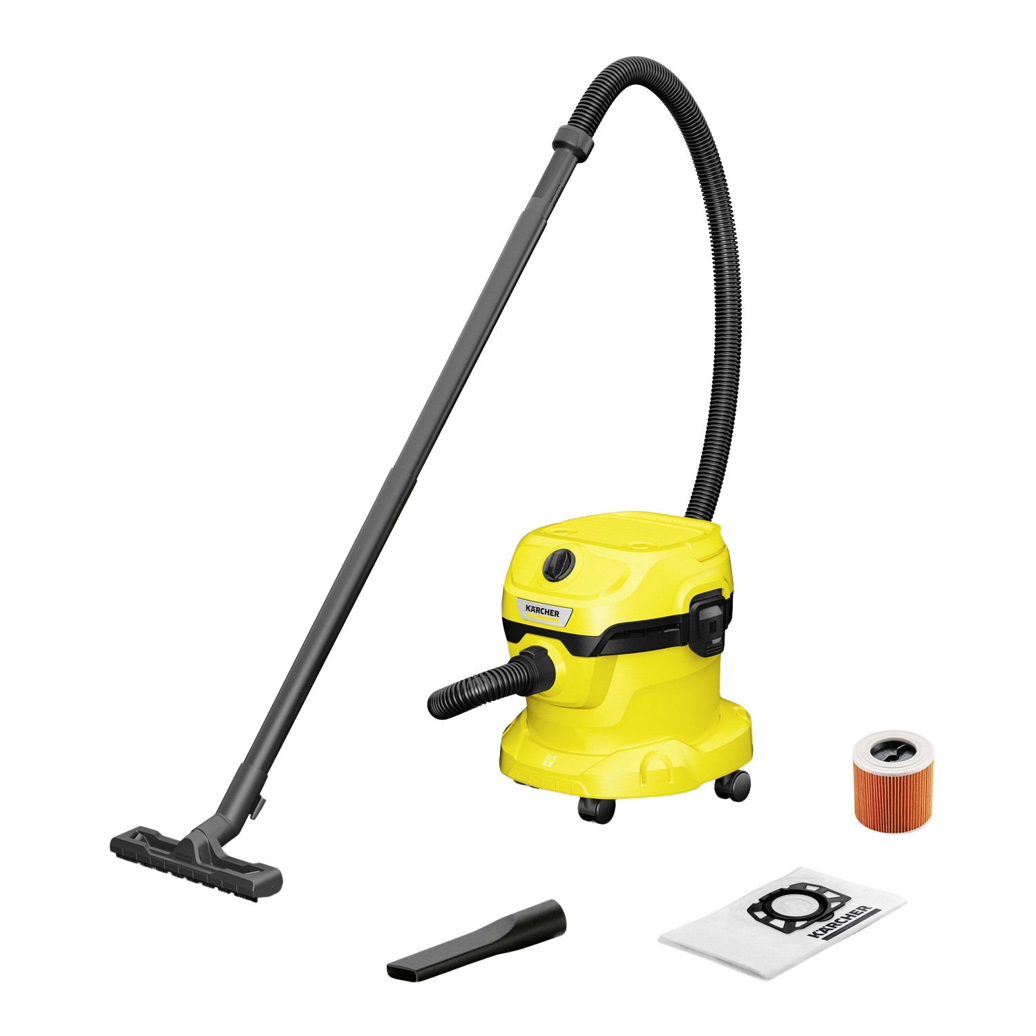 Aspirador Seco Y karcher wd 2 plus kärcher en v12418c soplado 1000w plástico 12l manguera 18m filtro cartucho fieltro boquilla suelo 1000 12