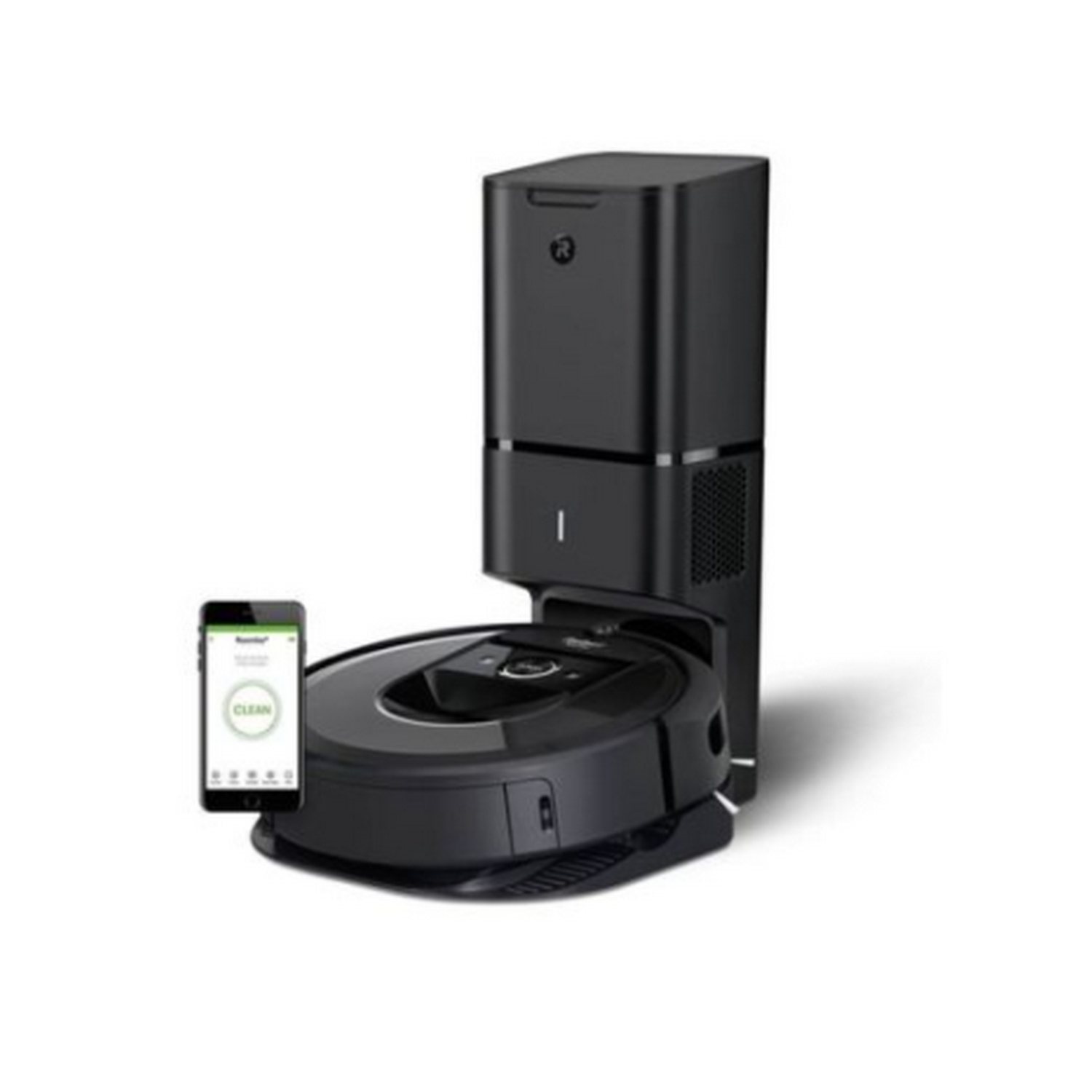 Robot aspirador - iRobot Roomba I7+ i7558, Tecnología Imprint™ Smart Mapping, Negro + Clean Base™