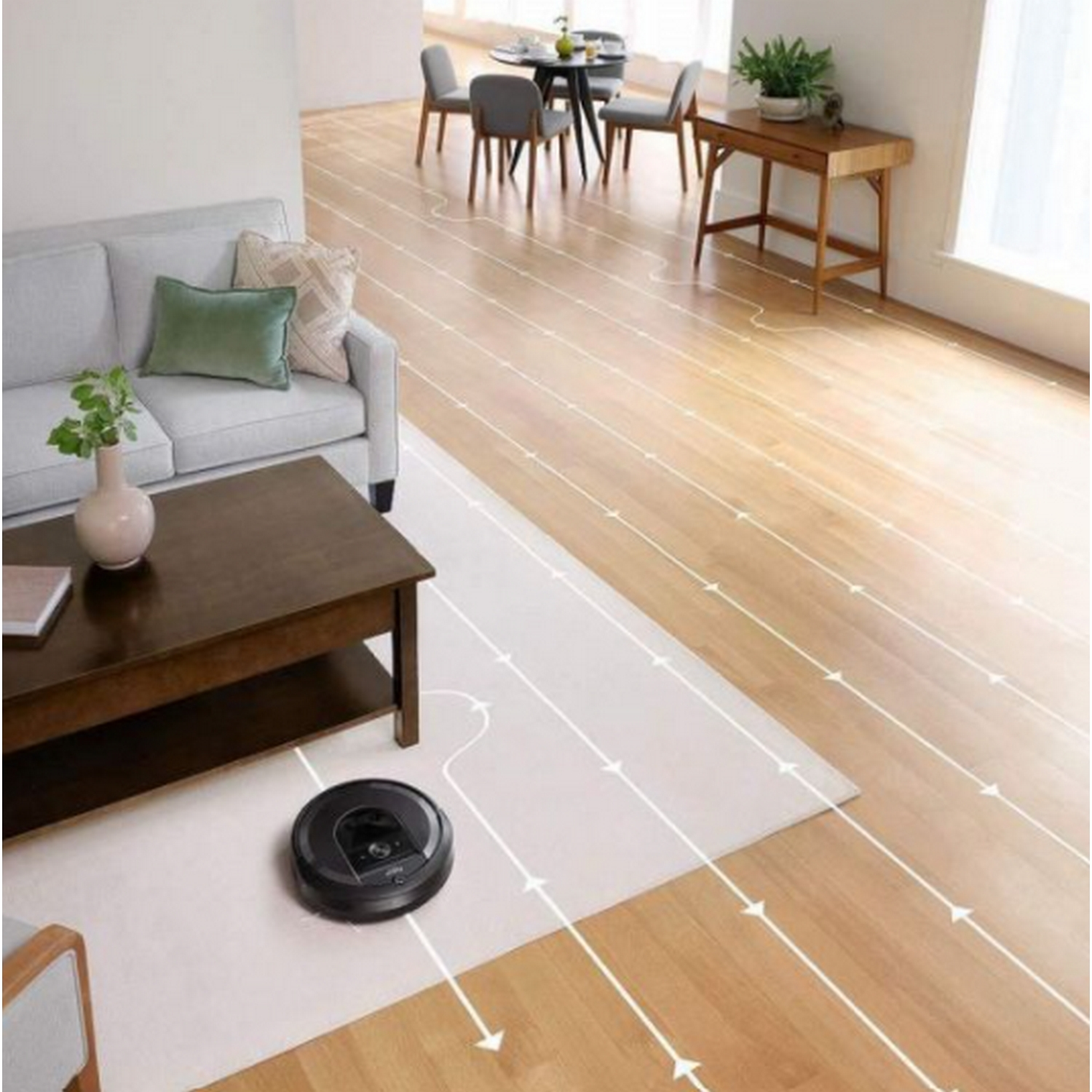 Robot aspirador - iRobot Roomba I7+ i7558, Tecnología Imprint™ Smart Mapping, Negro + Clean Base™
