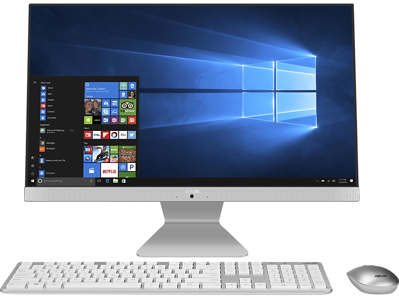 ASUS Vivo V241EAK-WA043W, All-in-One-PC, mit 23,8 Zoll Display, Intel®, 8 GB RAM, 512 GB SSD, Intel®, Iris® Xe, Weiß Windows 11 Home (64 Bit)