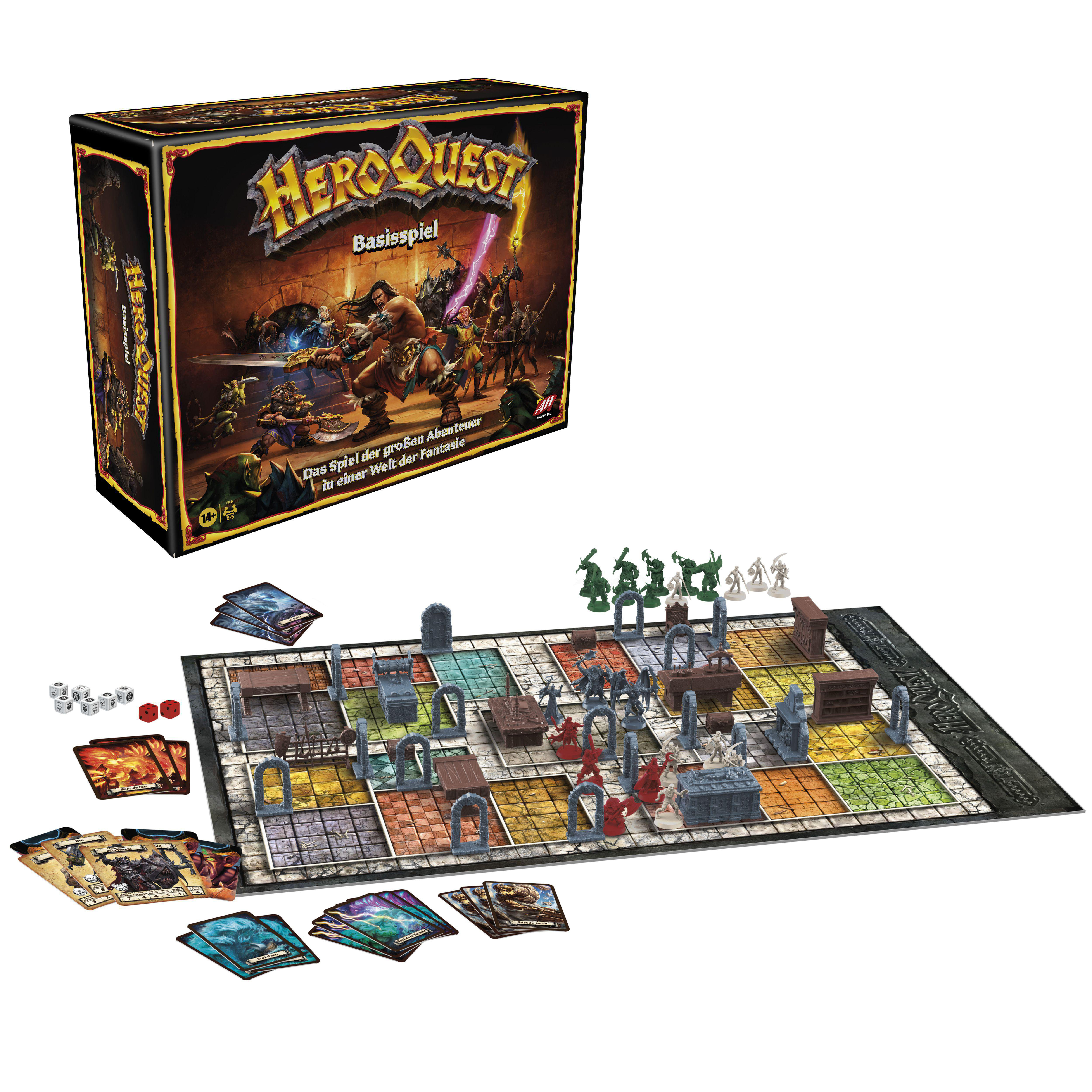 HASBRO F2847100 Avalon Hill Hero Quest Basisspiel Brettspiel, Dungeon Crawler F Brettspiel Mehrfarbig