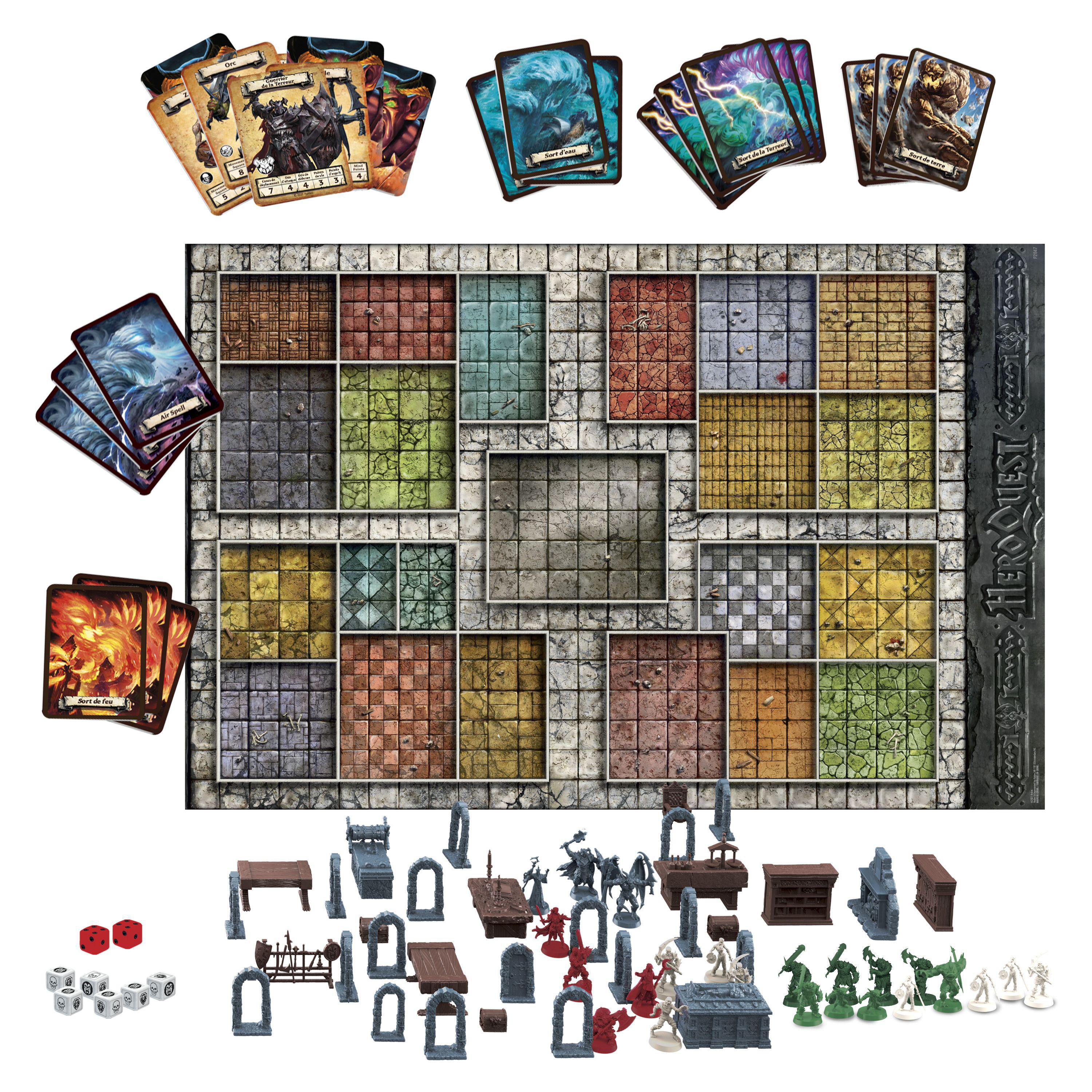 HASBRO F2847100 Avalon Hill Hero Quest Basisspiel Brettspiel, Dungeon Crawler F Brettspiel Mehrfarbig