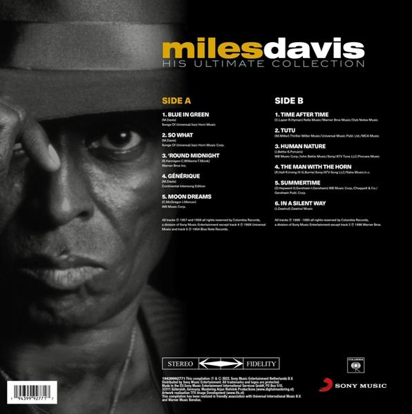 Miles Davis albumhoes met tracklist: "His Ultimate Collection"