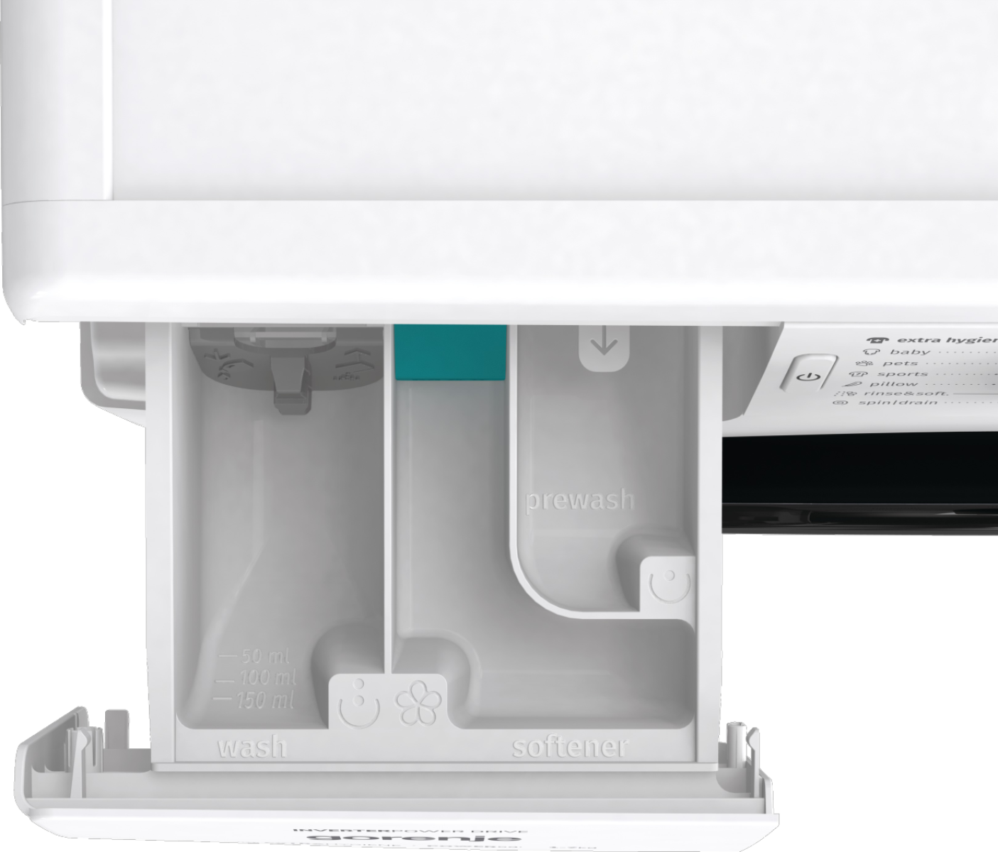 GORENJE WNEI72B elöltöltős mosógép 7 kg, 1200 f/p, WaveActive dob, Inverter motor, StableTech kivitel