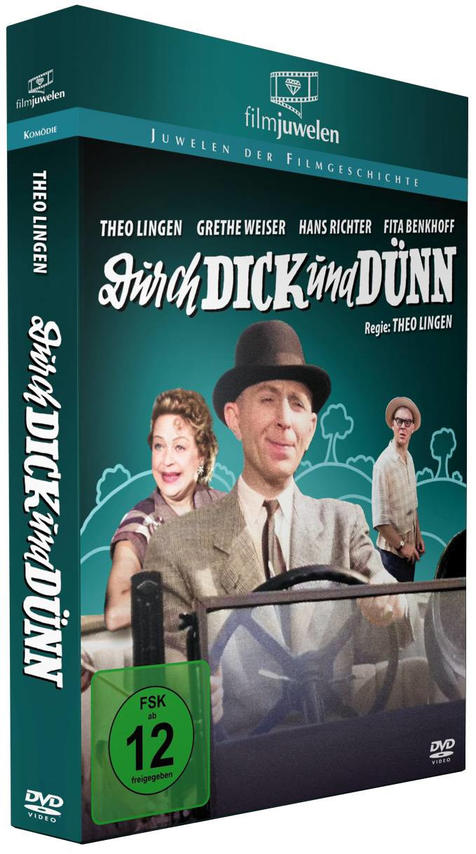 DVD-Box-Set eines deutschen Films, 'Durch Dick und Dünn'. Das Cover zeigt Bilder von Schauspielern und den Filmtitel.