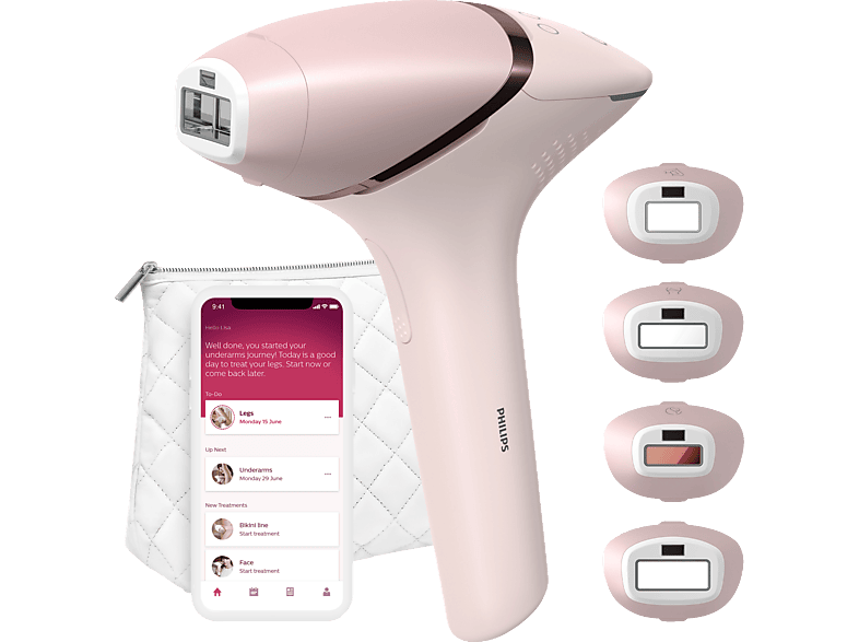 S9000 glatte PHILIPS Haut langanhaltend IPL Lumea Haarentfernung Rosa seidig BRI957/00