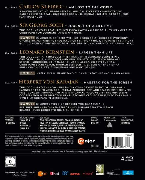 Conductors (Blu-ray) Great - (Blu-ray) Kleiber/Solti/Bernstein/Karajan -