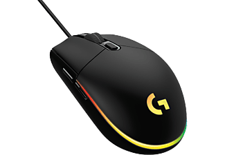 LOGITECH G203 LIGHTSYNC - Gaming-Maus, Kabelgebunden, Optisch mit Leuchtdioden, 8000 dpi, Schwarz