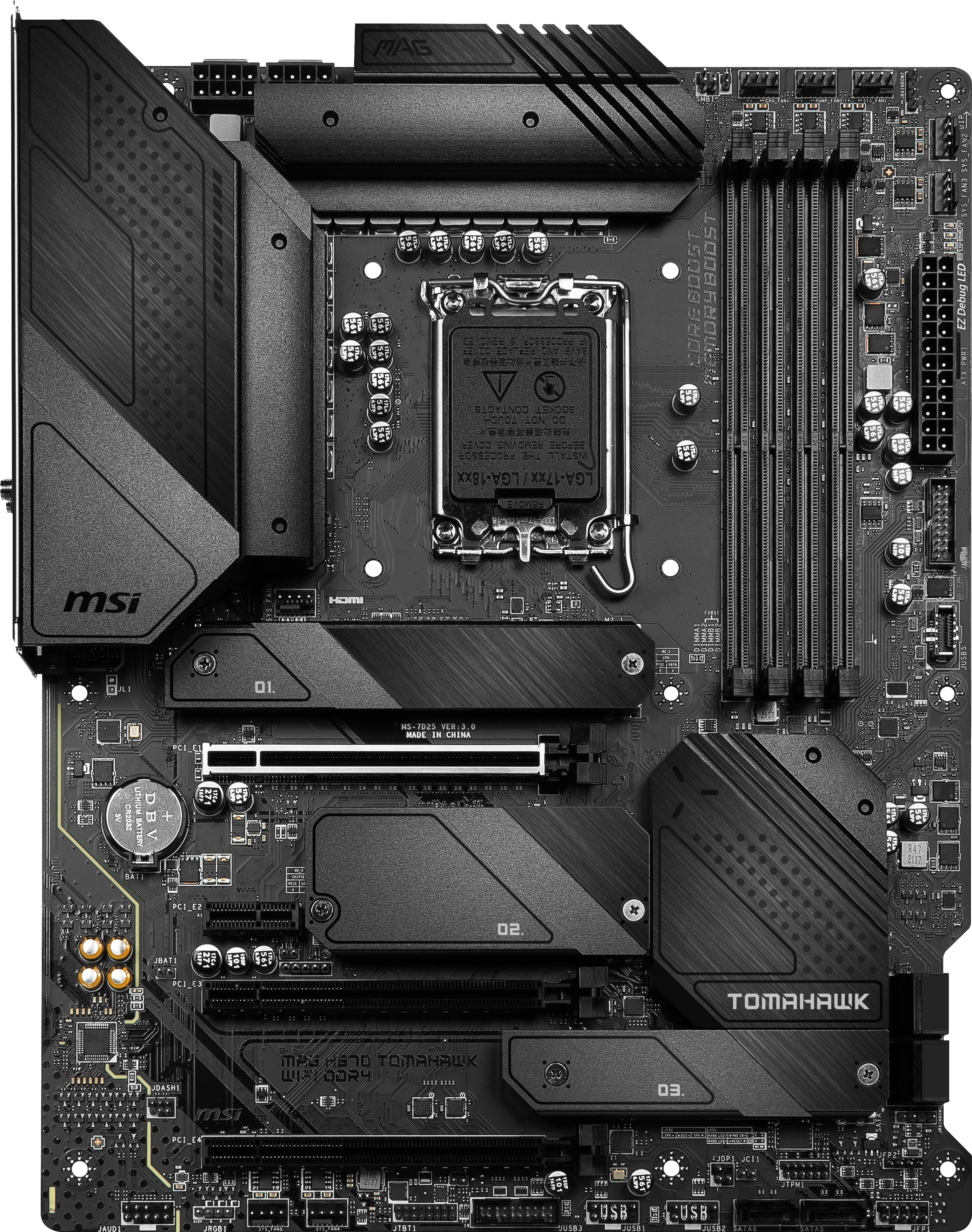 MSI MAG H670 TOMAHAWK WIFI DDR4 (7D25-030R) Mainboard Schwarz