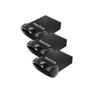 SANDISK 3er Pack Ultra Fit - USB-Flash-Laufwerk, 32 GB, 130 MB/s, Schwarz