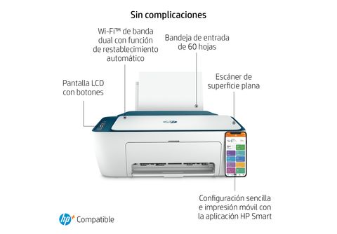 Comprar Impresora Multifunción HP DeskJet 2722e, WiFi, USB, color