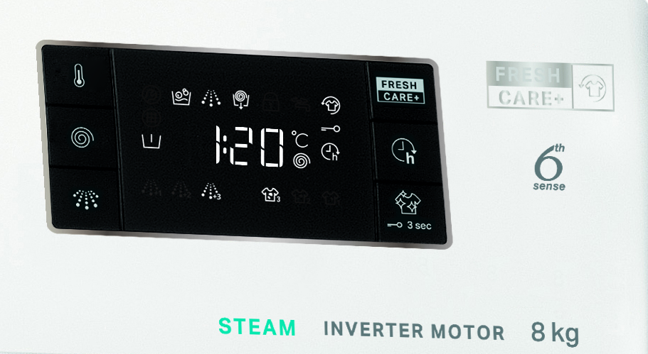 WHIRLPOOL FFB8258WVEE elöltöltős mosógép 8 kg, 1200 f/p, 6. érzék, inverter motor, FreshCare+, Clean+