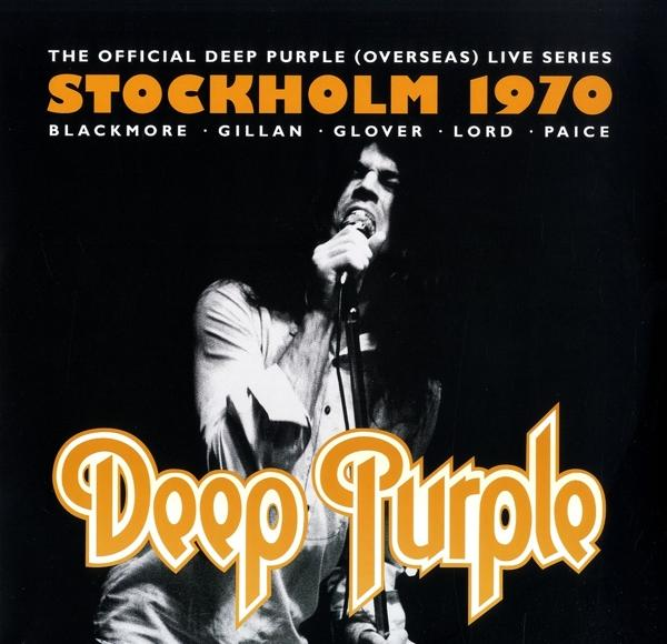 A Deep Purple 'Stockholm 1970' című albumának borítója. Egy énekest ábrázol mikrofonnal.